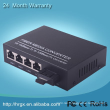 La fibre de mode de dispositif de communication de réseau singe au convertisseur de médias de rj45 avec le CE, FCC, RoHS